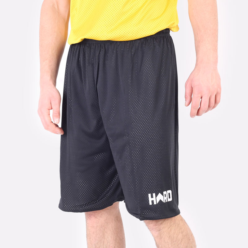мужские черные двухсторонние шорты Hard HRDShorts Hard blk/white-002 - цена, описание, фото 2